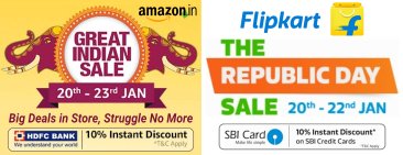 Amazon and Flipkart January 2019 Sales