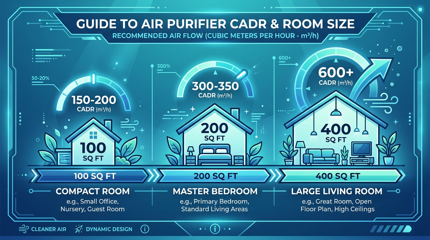 Air Purifier CADR and Room Size Recommendations for Indian Bedrooms and Living Rooms