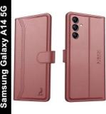 Aibex Flip Cover For Samsung Galaxy A14 5G|Vegan PU Leather |Foldable Stand & Pocket (Cases With Holder, Pack Of: 1)