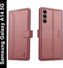 Aibex Flip Cover for Samsung Galaxy A14 5G|Vegan PU Leather |Foldable Stand & Pocket (Cases with Holder, Pack of: 1)