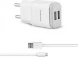 Ambrane AWC 22 2.1A Dual Port Fast Charger With Charge & Sync USB Cable Mobile Charger