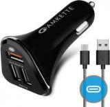 Amkette 6 Amp Qualcomm 3.0 Turbo Car Charger (With USB Cable)