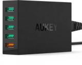 Aukey PA T1 54W 5 Port USB Desktop Wall Charger QC 2.0 Mobile