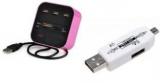 Bb4 Usb 3 Port Combo HUB Card Reader WITH MICRO USB OTG USB ADAPTOR Card Reader