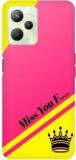 Bluvver Back Cover For Realme Narzo 50A Prime, RMX3516 Printed Miss You F Letter Back Cover (Hard Case, Pack Of: 1)