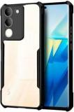 Bodoma Back Cover For Vivo Y200 Black /transparent (Grip Case, Silicon, Pack Of: 1)