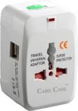 Care Case 2 Usb Travel Universal Adapter Good Quality International Worldwide Adaptor (AU EU UK US)