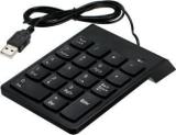 D25 Wired Number Keyboard Slim Mini Numeric keyboard pad 18 Keys for Laptop Notebook Wired USB Laptop Keyboard