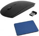 Ddice Wireless 2.4GHz Mouse With Mouse Pad Wireless Optical Mouse (USB)