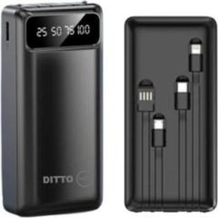 Ditto Hub 20000 mAh 12 W Power Bank (Lithium Polymer, Fast Charging for Mobile, Earbuds, Smartwatch, Tablet)