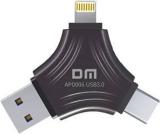 Dm APD006 256GB 3 In 1 USB 3.0 Fasionable Triangle Pendrive For IOS, PC, Maccbook 256 GB OTG Drive (Type A To Lightning)