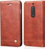 Febelo Flip Cover For Nokia 5 (Cases With Holder, Artificial Leather)