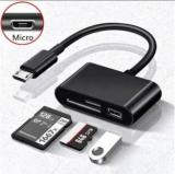 Fire Turtle Micro USB OTG Card Reader USB Cable 3 In 1 SD/TF Card Reader USB Connector Card Reader