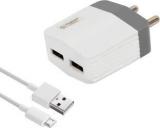 Flipkart Smartbuy Dual Port 2.4A Fast Charger With Charge & Sync USB Cable (Cable Included)