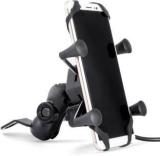 Flipkart Smartbuy Strong & Stylish Universal X Grip Mobile Holder With Fast USB Charging Support Bike Mobile Holder