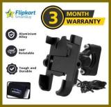 Flipkart Smartbuy Universal Bike Mount Holder Metal Body 360Degree Rotating Handlebar With Charger Bike Mobile Holder