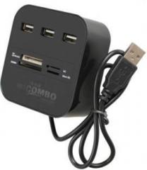 Freya Combo All In One 3 Port USB ADAPTOR + USB HUB + Card Reader