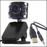 Gadget Deals 6 LED Lights Driverless Camera For Computer/Laptop Webcam (with Mic)