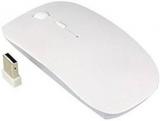 Gadget Deals White Sleek & Comfortable Wireless Optical Mouse (Two Batteries Free, USB)