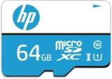 Hp U1 64 GB MicroSD Card Class 10 100 MB/s Memory Card (With Adapter)