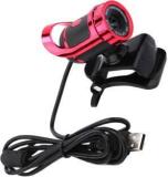 Lyla USB 12 Megapixel HD Camera Web Cam Clip On With MIC For PC Laptop Red Webcam