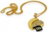 Microware Golden Heart Pandel Shape Designer Fancy 8 GB Pen Drive 8 GB Pen Drive