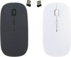 Newvez Set of 2.4Ghz Ultra Slim Wireless Optical Mouse (USB)