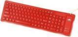 Newvez USB 2.0 Silicon Flexible Red Wired USB Multi Device Keyboard