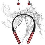 Noymi Bluetooth Waterproof Wireless Neckband 300 Hrs Standby Support TF Card Earphones Bluetooth Headset (In The Ear)