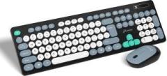 Pebble Digit001 Wireless Keyboard & Mouse, 2.4Ghz Wireless, 104 Keys Full Sized Bluetooth, Wireless Multi device Keyboard