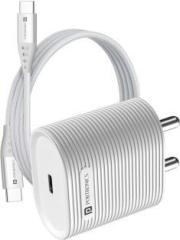 Portronics 33 W GaN 3 A Wall Charger for Mobile with Detachable Cable (Cable Included)