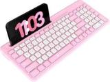 Portronics Bubble Square, Wireless, 3 Device Pairing, Phone Holder Bluetooth Multi Device Keyboard (Bluetooth + 2.4 GHz)