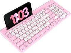 Portronics Bubble Square, Wireless, 3 Device Pairing, Phone Holder Bluetooth Multi device Keyboard (Bluetooth + 2.4 GHz)