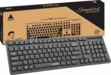 Prodot QWERTY Keyboard With Low Profile Keys For Windows, Mac, PC, Laptop Wired USB Multi Device Keyboard (Feather IB)