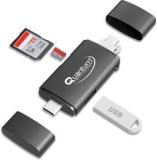 Quantum 3 In 1 Card Reader Hub Type C, USB 3.0 & Micro USB OTG Adapter Memory Card Reader