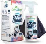 Quiclean Screen & Lens Cleaner 500 Ml With Microfiber Cloth & Lens Cleaner Cloth For Computers, Laptops, Gaming, Mobiles (QCSCREENCLEANERNEWP1)