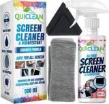 Quiclean Screen & Lens Cleaner 500 Ml With Microfiber Cloth For Computers, Laptops, Gaming, Mobiles (QCSCREENCLEANERNEWP1)