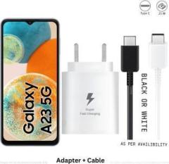 Roarx 25 W Quick Charge 3 A Wall Charger for Mobile with Detachable Cable (25W Superfast Charger for Samsung Galaxy A23 5g Charger Adapter, Cable Included)