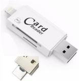 Roq 3 IN 1 With Lightning Android Supportable Upto 256gb USB Card Reader