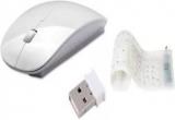 Roq Silicone Rubber Waterproof Flexible Wired USB With Slim Wireless Mouse Wired USB Multi Device Keyboard