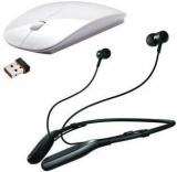 Roq Wireless Bluetooth Headset With Ultra Slim Wireless Optical Mouse