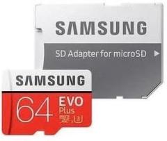 Samsung EVO plus 64 GB MicroSD Card Class 10 95 MB/s Memory Card