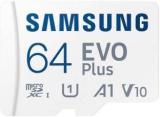 Samsung EVO Plus 64 GB MicroSDXC Class 10 160 MB/s Memory Card (With Adapter)