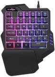 Sanctuary One Handed Gaming Keyboard | Gaming Keypad | RGB LED Backlit, Macro Keys, 35 Keys Portable Mini Gaming Keypad Ergonomic Game Controller For PC PS4 Xbox Gamer Wired USB Gaming Keyboard (One Handed Gaming Keyboard)