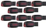 Sandisk Cruzer Blade Pack Of 10 Pieces 16 GB Pen Drive