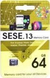 Se 13 SE.13 Premium Series 64 GB MicroSD Card Class 10 100 MB/s Memory Card