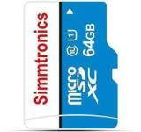 Simmtronics SDHC 64 GB MicroSD Card Class 10 90 MB/s Memory Card