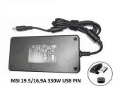 Solutions 365 COMPATIBLE MSI 330W ADAPTER FOR MSI GT77 GE76, GP66 Rectangle 3 Tip 330 W Adapter (USB PIN, Power Cord Included)