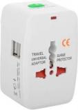 Spincart Universal Adapter Worldwide Travel Adapter With Built In Dual USB Charger Ports Worldwide Adaptor