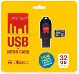 Strontium 32GB USB+NITRO CARD 32 GB MicroSDHC Class 10 85 MB/s Memory Card